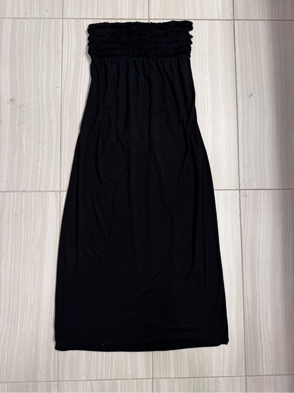 Xhilaration Strapless Ruffle Maxi Dress